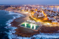 Newcastle, NSW at night